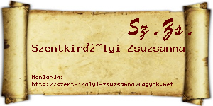 Szentkirályi Zsuzsanna névjegykártya