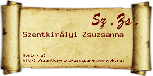 Szentkirályi Zsuzsanna névjegykártya